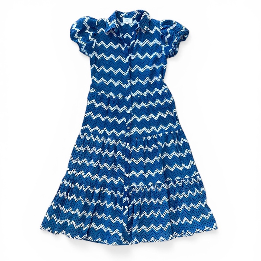 Guadalupe Puff Sleeve Button Front Dress